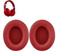 Studio 3 Ear Pads Cushions Replacement Earpads for Beats Studio 2 & Studio 3 Wired & Wireless Headphones, Ear Cushions Memory Foam Earpads with Soft Protein Leather -Red