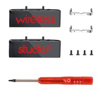 Studio 3 Hinge Replacement Parts as Same as OEM A1914 Repair Kit Durable Accessories Compatible with Beats by Dre Studio3 (A1914) and Studio Pro (A2924) Wireless Headphones (Defiant Black-Red)