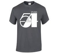 Studio 54 New York Disco Men's T-Shirt Clubbing Dance Gift Game S to 5XL Tee Top(Charcoal,M)