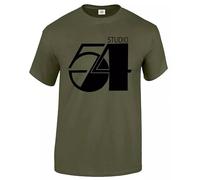 Studio 54 New York Disco Men's T-Shirt Clubbing Dance Gift Game S to 5XL Tee Top(Military Green,M)