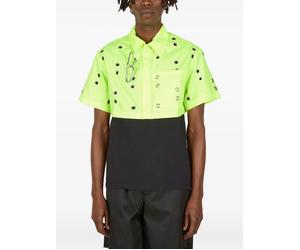 STUDIO ALCH eyelet-embellished poplin shirt - Green S-L