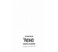 Studio Blob ADHD Undated Weekly Planner - Black & White Edition (Compact 5x8): Simple Habit Tracker, Mood Check-ins & Focus System for Daily Clarity & Routine Support