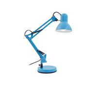 Studio Blue Metal Desk Lamp, Adjustable Anglepoise Design Tall Table Lamps, Contemporary Blue Desk Lamp