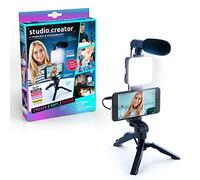 Studio Creator Podcast and Vlogging Kit, Phone Holder, LED Light, Microphone + Tripod, Create Content On The Go, Age 6+