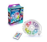 Studio Creator LED Colour Strip Light, Wireless Remote Control Included, 4 Dynamic Modes, 16 Colours, Create Stylish Backrounds, 5 Meter Long, Decorate Your Room