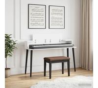 Studio Desk White 110 X 36 X 19.5 Cm Engineered Wood