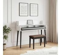 Studio Desk White 110 X 40 X 19.5 Cm Engineered Wood