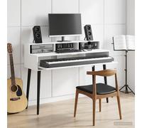 Studio Desk White 110 X 42.5 X 36 Cm Engineered Wood