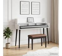 Studio Desk White 130 X 40 X 19.5 Cm Engineered Wood