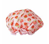 Studio Dry Strawberry Matcha Reusable Shower Cap 1Pc In Pink Pink