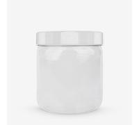 Studio Essentials : Empty Plastic Screw Top Jar : 250ml : White Lid