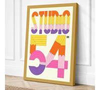 Studio Fifty-Four Retro Canvas Wall Art Print 36x24 Inch (91 x 61 cm)