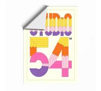 Studio Fifty-Four Retro Unframed Wall Art Print A4 (29.7×21cm), Wall Decor for Living Room, Bedroom, Office & Home, Art Gift