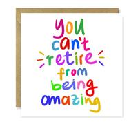 Studio Flafello, Retirement card,You can't Retire from being Amazing, for Dad, Mum,Friend, Coworker, Colleague