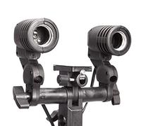 Studio Flash Light Lamp Bulb Twin Double-Head Holder E27 Socket Umbrella Bracket