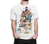 Studio Ghibli Combo Men T Shirt, Hayao Miyazaki Tee, Men's White