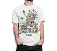 Studio Ghibli Combo Men T Shirt, Hayao Miyazaki Tee, Men's Women's White