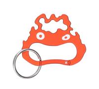 Studio Ghibli Howl’s Moving Castle Carabiner Keychain - Calcifer Design, Aluminium Alloy with Double Keyring, Studio Ghibli Official, GBL, Carabiner Carabiner Design