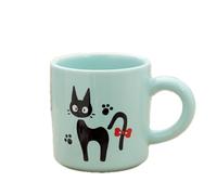 スタジオジブリ Studio Ghibli Kiki’s Delivery Service Mug Jiji Cat Mint Green Cup Semi-Porcelain Dishwasher & Microwave Safe Official Collectible Gift 300ml Mint (Pink)