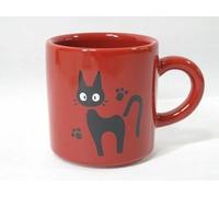 スタジオジブリ Studio Ghibli Kiki’s Delivery Service Mug Jiji Cat Mint Green Cup Semi-Porcelain Dishwasher & Microwave Safe Official Collectible Gift 300ml Mint (RED)