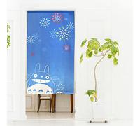 のれん工房 Studio Ghibli My Neighbor Totoro Noren Japanese Curtain Tapestry Summer Memory 33.45x59 Inches Blue 11574