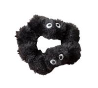 Studio Ghibli My Neighbour Totoro Hair Scrunchie - Soot Sprite “Kakurenbo” Pom-Pom Design | Fluffy Plush Hair Tie & Wrist Accessory