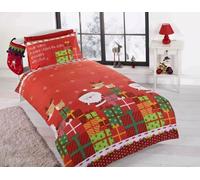 Studio Kids Christmas Single Duvet Cover Set Santa Claus Red Bedding Pillowcase