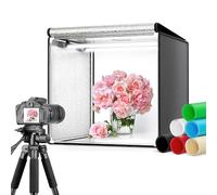 Studio Light Box 50 cm, Foldable Photo Box Kit with and Lighting Diffuser, Portable Foldable Photo Studio with 6 Types of Colour Shooting Background for Photography Products