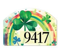 Studio M St. Patrick's Day 14 x 10 Inch Vinyl Colorful, Bright Green Easy Change, Garden Lawn Yard DeSign Magnet, Rainbow Clover