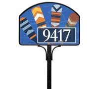 Studio M Vinyl Decorative Boat Oar Easy Change, Garden Lawn Yard DeSign Magnet 14 x 10 Inch Blue Brown Orange Life Is Better At The Lake