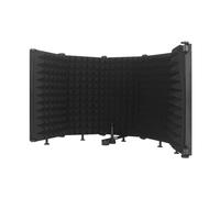 Studio Microphone Shield, Portable 5-Side Acoustic Foam Panel, Noise Reduction Shield for Streamers, Musicians, Singers, Music Producers, Podcast Recording & Video Conferencing