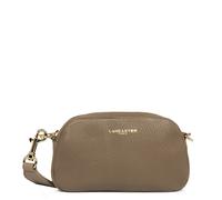 Studio Mimi S Leather Zip-Up Shoulder Bag taupe