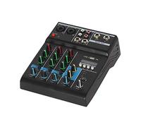 Studio Mixing Desks, 2020 New Professional Audio Mixer 4 Channels Bluetooth Sound Mixing Console for Karaoke Built-in Sound Card Special Effects Bluetooth