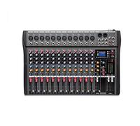 Studio Mixing Desks, 6/8/12/16 Channels Compact Audio Mixer Bluetooth USB DJ Sound Mixing Console 48V Monitor Amplifier,12 way