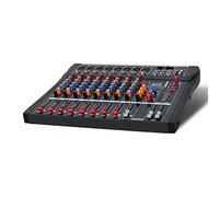 Studio Mixing Desks, 6/8/12/16 Channels Compact Audio Mixer Bluetooth USB DJ Sound Mixing Console 48V Monitor Amplifier,8 way