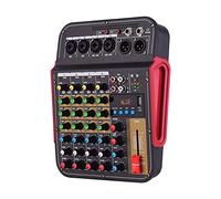 Studio Mixing Desks, Digital 4-Channel Audio Mixer Mixing Console with BT Function Professional Audio System for Studio Recording Broadcasting DJ Network Live