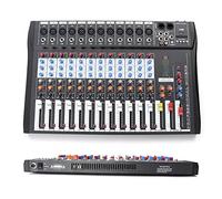 Studio Mixing Desks, DJ Mixer Professional 12 Channel BlueTooth Audio Mixer DJ Mixer Board USB Power Mixing Console Music Stereo Sound Mixer Live Mixers