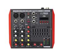 Studio Mixing Desks, Mini DJ Mixer USB interface controller Family KTV 4/6/8 channels DJ Audio Mixer +48v stereo mixer Small stage home professional Bluetooth effect mixer (4 way)