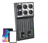 Studio Monitor Controller, Passive Professional Volume Controller 1 Input 2 Output, 70mm Fader Precise Audio Control, Compact Monitor Switcher for Studio and Home Audio System, Recording Mixing