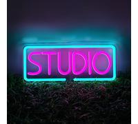 Studio Neon Sign for Wall Decor, Dimmable Neon Light for LED Light Up Business Sign, USB Powered Light for Recording Room, Music Studio, Streaming, Party, Club, Podcast Wall Decor Gift 15.7" × 5.9"