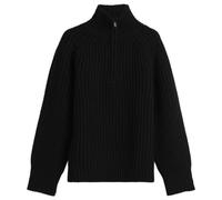 Studio Nicholson Men's Bristol Ribbed Wool Half Zip Jumper Black