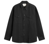 Studio Nicholson Men's Louro Cotton Linen Utility Shirt Black Grape