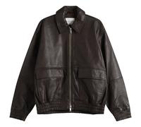 Studio Nicholson Men's Piston Leather Bomber Brown Medium