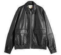 Studio Nicholson Men's Piston Leather Bomber Jacket Black