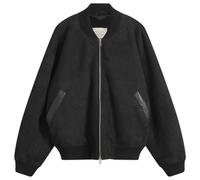 Studio Nicholson Men's Shearling Leather Bomber Jacket Black