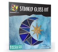 Studio Pro Pre-Cut Stained Glass Kit - Moon & Star - Make Your Own Beautiful Stained Glass Project with Ease