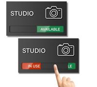 Studio Room Door Sign, Do Not Disturb Signs, In Use Available Office Slider Signs, Recording in Progress Business Sign, Privacy Indicator Tells Whether Studio Vacant or Occupied