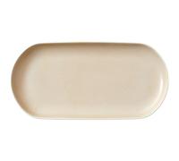 Studio Round - North Serving Dish 19x38 cm, Matte White/Matte Sand - Sand