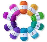 Studio Sam Acrylic Yarn Set. Ten Large 50g Skeins. Total 1030 Yards. for All Knitting, Crochet and Craft Projects. (Confetti Collection)