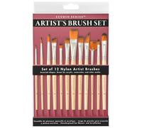 Studio Series Artist's Paintbrush Set (12 quality nylon brushes)